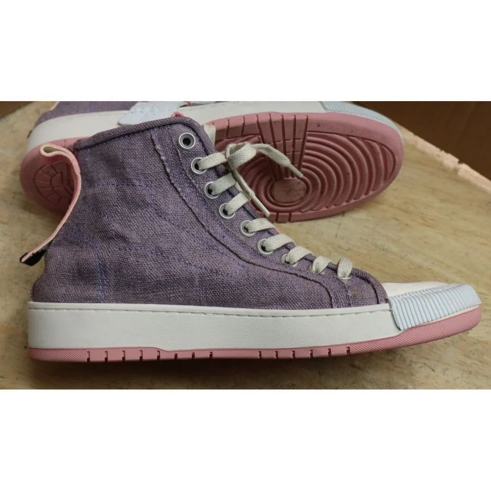 A.S.98 Leather Sneakers Shoes Purple Pink White Womens Size 42 Made in Bosnia